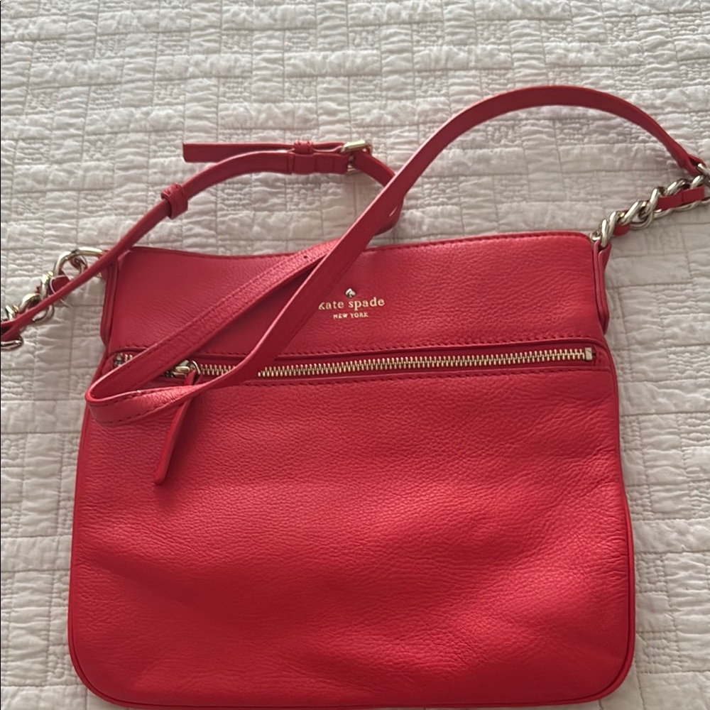 Kate Spade Red Leather Crossbody Bag